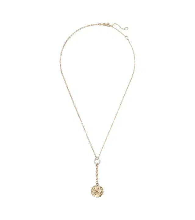 FoundRae Karma 18kt gold pendant necklace with diamonds