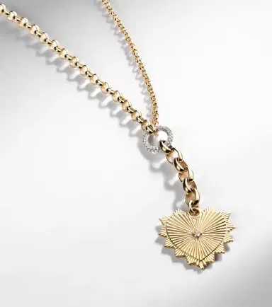 FoundRae Radiating Heart 18kt gold pendant necklace with diamonds | Thumbnail 6 FoundRae Radiating Heart 18kt gold pendant necklace with diamonds | Thumbnail 6