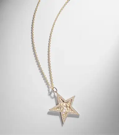 Sydney Evan Icon Wallpaper Star 14kt gold pendant necklace with diamonds | Thumbnail 6 Sydney Evan Icon Wallpaper Star 14kt gold pendant necklace with diamonds | Thumbnail 6