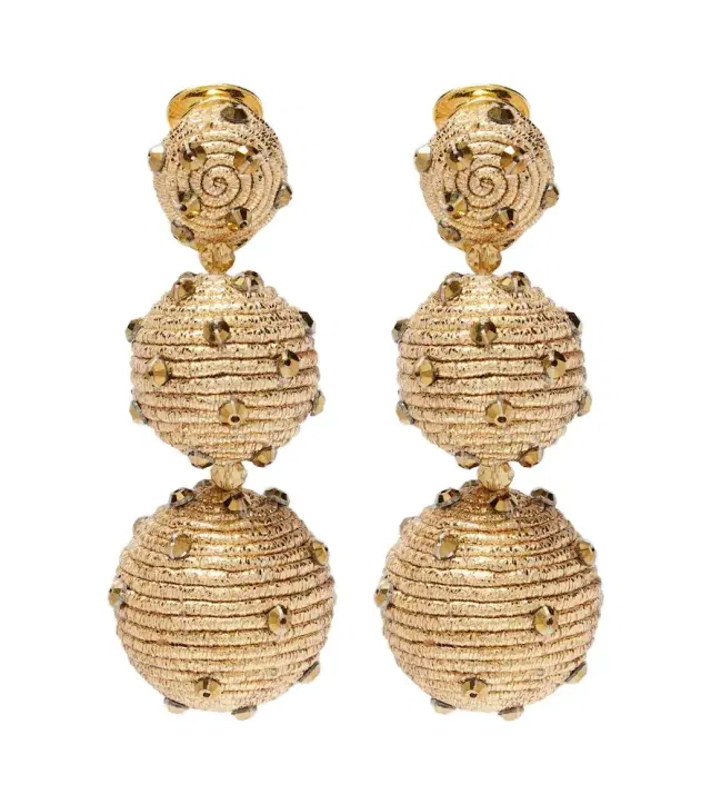 Oscar de la Renta Embellished drop earrings