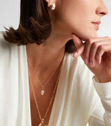 FoundRae Protection Fine Belcher 18kt gold necklace with diamonds | Thumbnail 3 FoundRae Protection Fine Belcher 18kt gold necklace with diamonds | Thumbnail 3