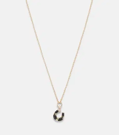 Foundrae Horseshoe 18kt gold necklace with onyx | Thumbnail 5 Foundrae Horseshoe 18kt gold necklace with onyx | Thumbnail 5
