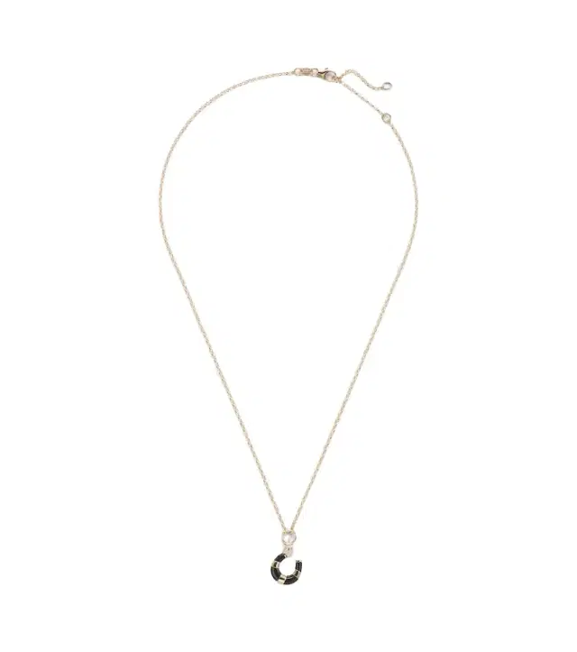 FoundRae 18kt gold necklace with onyx