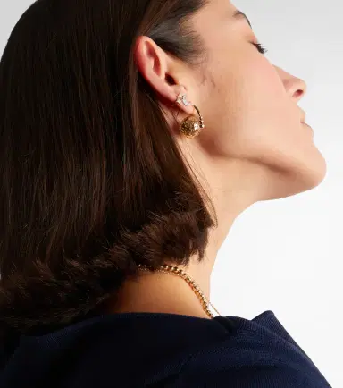 Sydney Evan Icon Wallpaper Bead 14kt gold earrings with diamonds | Thumbnail 3 Sydney Evan Icon Wallpaper Bead 14kt gold earrings with diamonds | Thumbnail 3