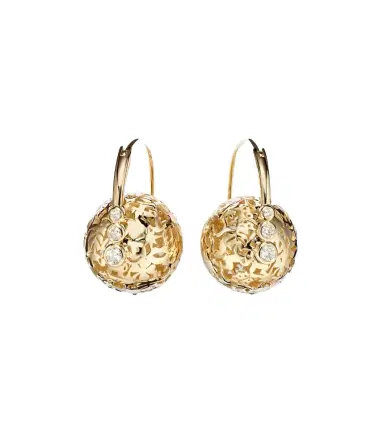 Sydney Evan Icon Wallpaper Bead 14kt gold earrings with diamonds | Thumbnail 1 Sydney Evan Icon Wallpaper Bead 14kt gold earrings with diamonds | Thumbnail 1
