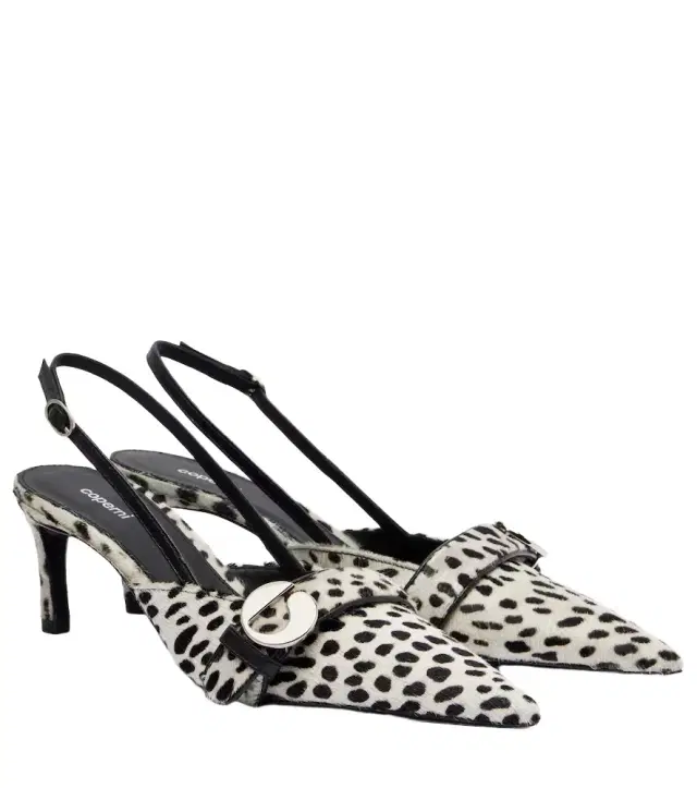 Coperni Belt 65 calf hair slingback pumps