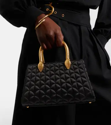 BVLGARI Serpentine Duette satin top-handle bag | Thumbnail 4