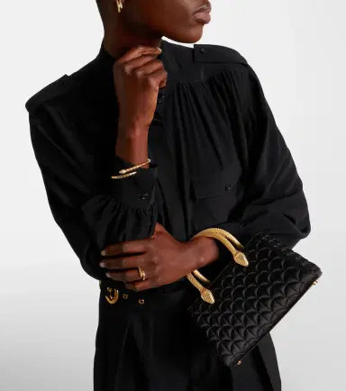 BVLGARI Serpentine Duette satin top-handle bag | Thumbnail 5