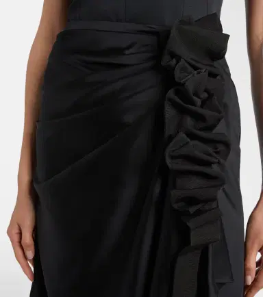 Alexander McQueen Gathered asymmetric midi skirt | Thumbnail 3 Alexander McQueen Gathered asymmetric midi skirt | Thumbnail 3