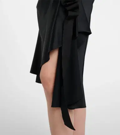 Alexander McQueen Gathered asymmetric midi skirt | Thumbnail 4 Alexander McQueen Gathered asymmetric midi skirt | Thumbnail 4