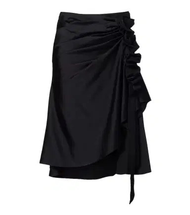 Alexander McQueen Gathered asymmetric midi skirt | Thumbnail 1 Alexander McQueen Gathered asymmetric midi skirt | Thumbnail 1