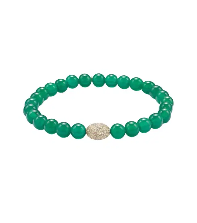 Sydney Evan 14kt gold bracelet with onyx and diamonds
