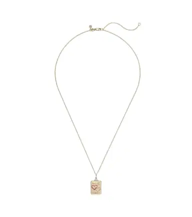 Sydney Evan The Lovers Tarot Card 14kt gold necklace with rubies and diamonds | Thumbnail 1