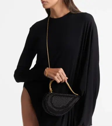 BVLGARI Serpenti Cuore 1968 embellished suede top-handle bag | Thumbnail 4 BVLGARI Serpenti Cuore 1968 embellished suede top-handle bag | Thumbnail 4