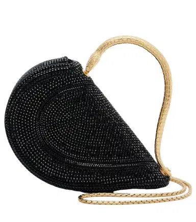 BVLGARI Serpenti Cuore 1968 embellished suede top-handle bag | Thumbnail 1 BVLGARI Serpenti Cuore 1968 embellished suede top-handle bag | Thumbnail 1