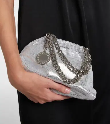 Stella McCartney Falabella Small metallic top-handle bag | Thumbnail 4 Stella McCartney Falabella Small metallic top-handle bag | Thumbnail 4