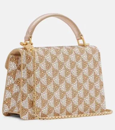 BVLGARI Serpenti Forever Mini embellished suede top-handle bag | Thumbnail 4