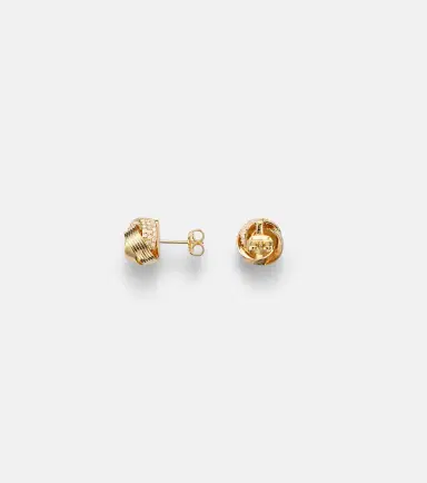 Sydney Evan Tri-Link 14kt gold earrings with diamonds | Thumbnail 2 Sydney Evan Tri-Link 14kt gold earrings with diamonds | Thumbnail 2