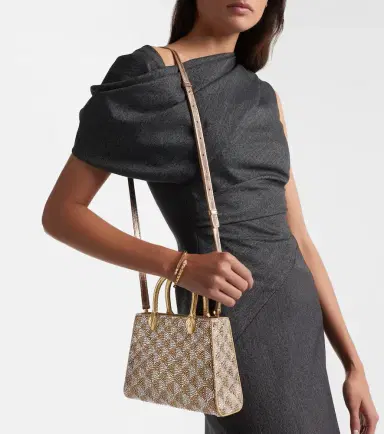BVLGARI Serpentine Duo Small embellished suede top-handle bag | Thumbnail 4