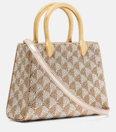 BVLGARI Serpentine Duo Small embellished suede top-handle bag | Thumbnail 5