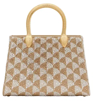 BVLGARI Serpentine Duo Small embellished suede top-handle bag | Thumbnail 1