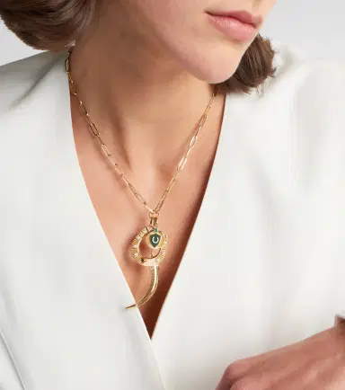Foundrae Protection 18kt gold charm necklace with diamonds | Thumbnail 2 Foundrae Protection 18kt gold charm necklace with diamonds | Thumbnail 2