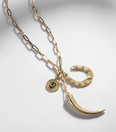 Foundrae Protection 18kt gold charm necklace with diamonds | Thumbnail 6 Foundrae Protection 18kt gold charm necklace with diamonds | Thumbnail 6