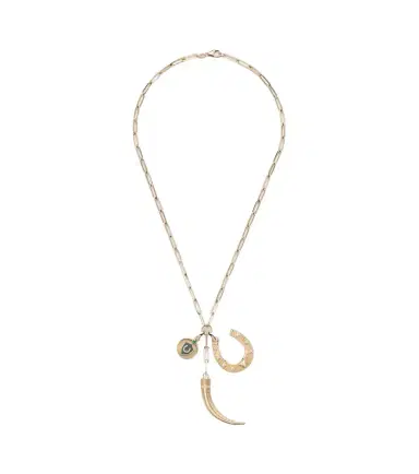 Foundrae Protection 18kt gold charm necklace with diamonds | Thumbnail 1 Foundrae Protection 18kt gold charm necklace with diamonds | Thumbnail 1