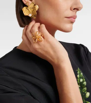 Oscar de la Renta Threaded Flower ring | Thumbnail 5