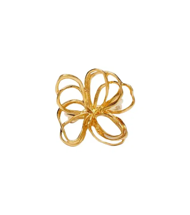 Oscar de la Renta Threaded Flower ring