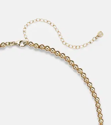 Sydney Evan 14kt gold beaded pendant necklace with pearls | Thumbnail 3