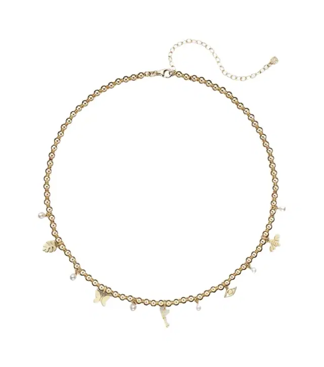 Sydney Evan 14kt gold beaded pendant necklace with pearls