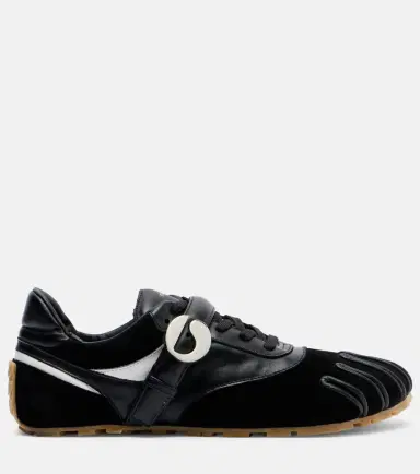 Coperni Leather-trimmed suede sneakers | Thumbnail 2