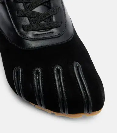 Coperni Leather-trimmed suede sneakers | Thumbnail 4