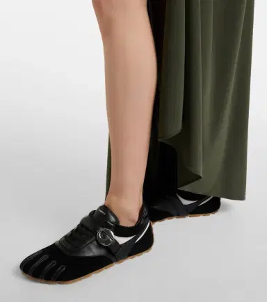 Coperni Leather-trimmed suede sneakers | Thumbnail 6