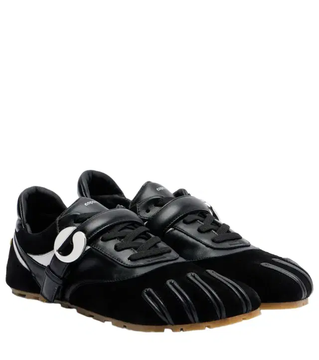 Coperni Leather-trimmed suede sneakers