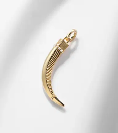 Foundrae 18kt gold pendant with diamonds | Thumbnail 4
