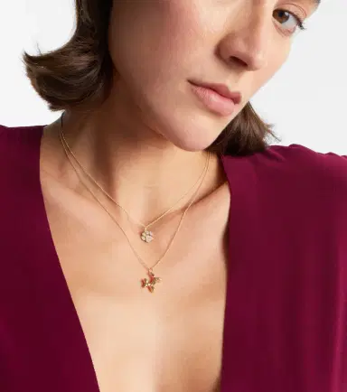 Sydney Evan 14kt gold charm necklace with diamond | Thumbnail 3 Sydney Evan 14kt gold charm necklace with diamond | Thumbnail 3