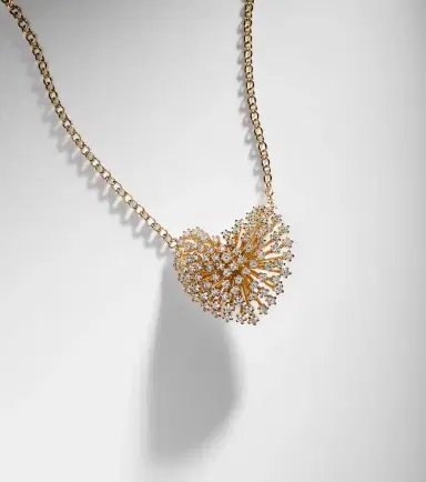 Sydney Evan Large 14kt gold pendant necklace with diamonds | Thumbnail 6 Sydney Evan Large 14kt gold pendant necklace with diamonds | Thumbnail 6