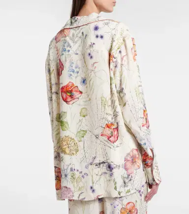 Alexander McQueen Meadow floral pajama shirt | Thumbnail 3