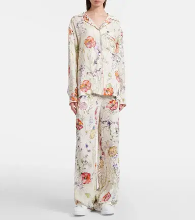 Alexander McQueen Meadow floral pajama shirt | Thumbnail 4