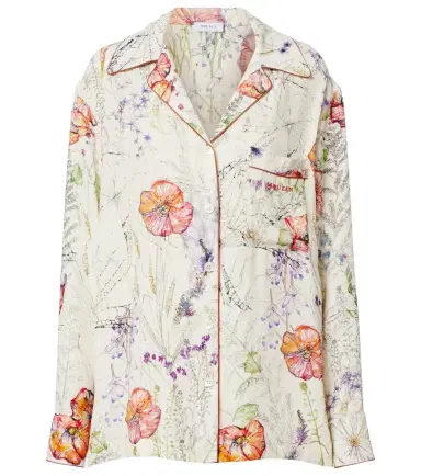 Alexander McQueen Meadow floral pajama shirt | Thumbnail 1
