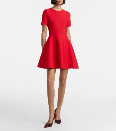 Alexander McQueen Faille minidress | Thumbnail 5 Alexander McQueen Faille minidress | Thumbnail 5