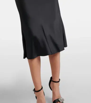 Alexander McQueen Draped off-shoulder satin midi dress | Thumbnail 7