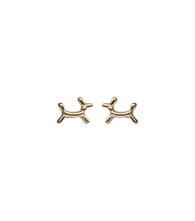 Sydney Evan Balloon Dog 14kt gold earrings