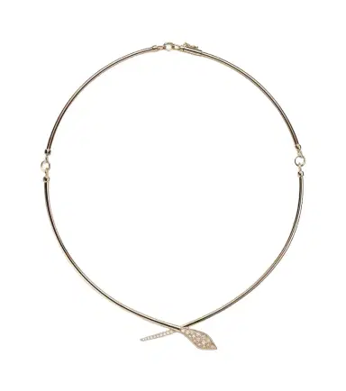 Sydney Evan Snake 14kt gold choker with diamonds | Thumbnail 1