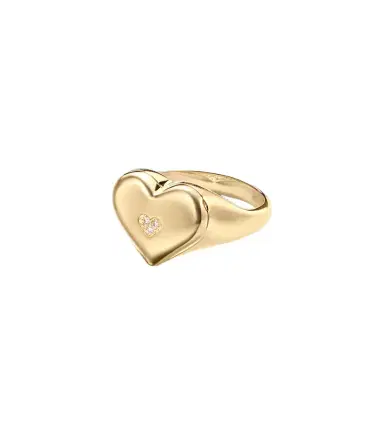 Sydney Evan Wallpaper Heart 14kt gold ring with diamonds | Thumbnail 1