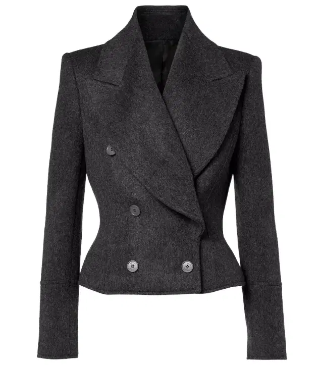 Double-breasted wool jacket