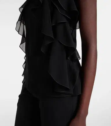 McQueen Ruffled silk top | Thumbnail 3