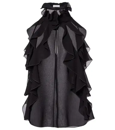 McQueen Ruffled silk top | Thumbnail 1